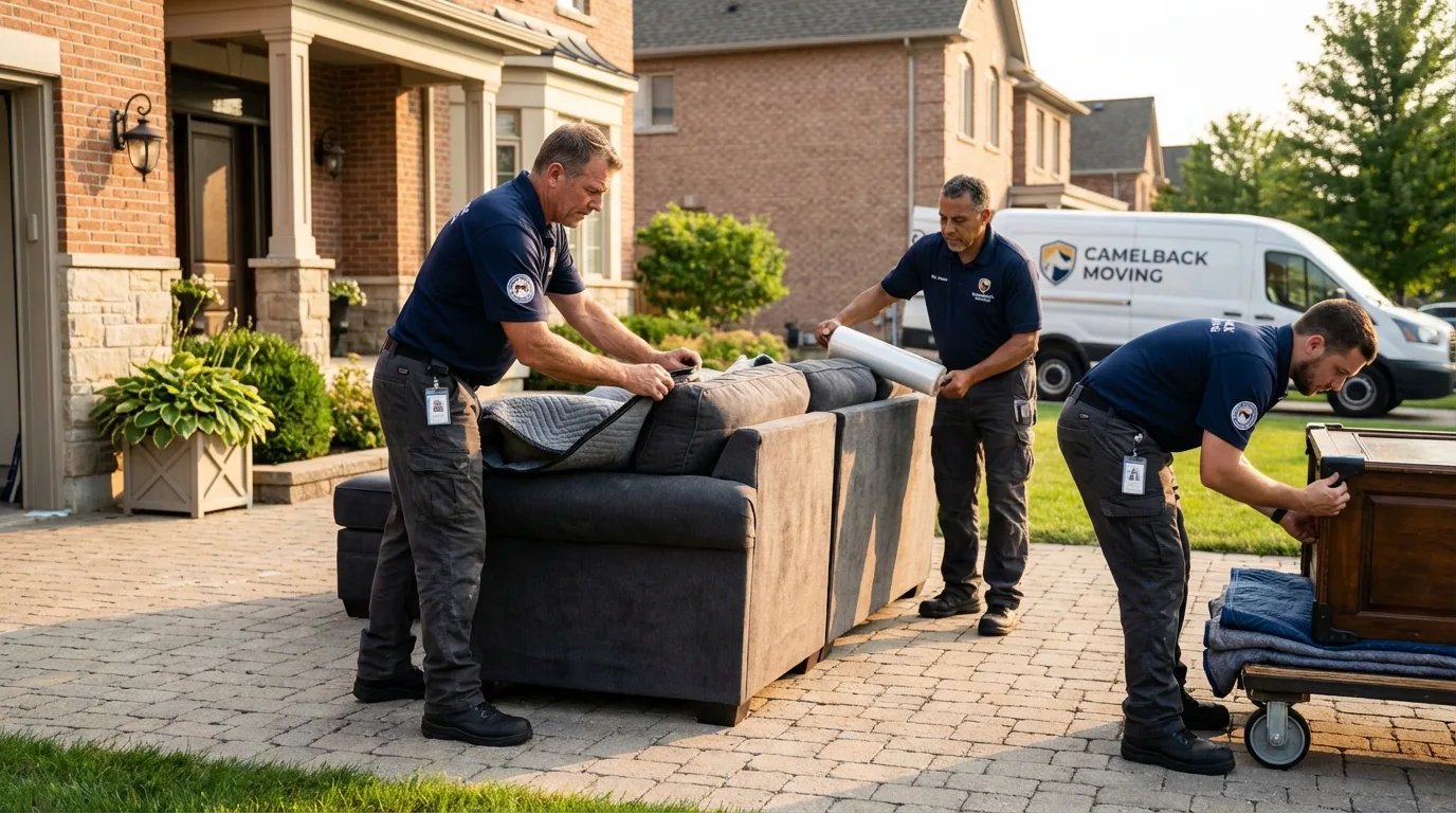 Large estate moving crew wrapping furniture in Rosepine, LA
